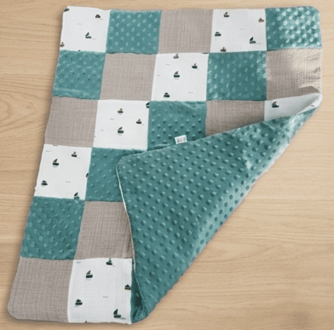 Couverture en patchwork 90x66 cm