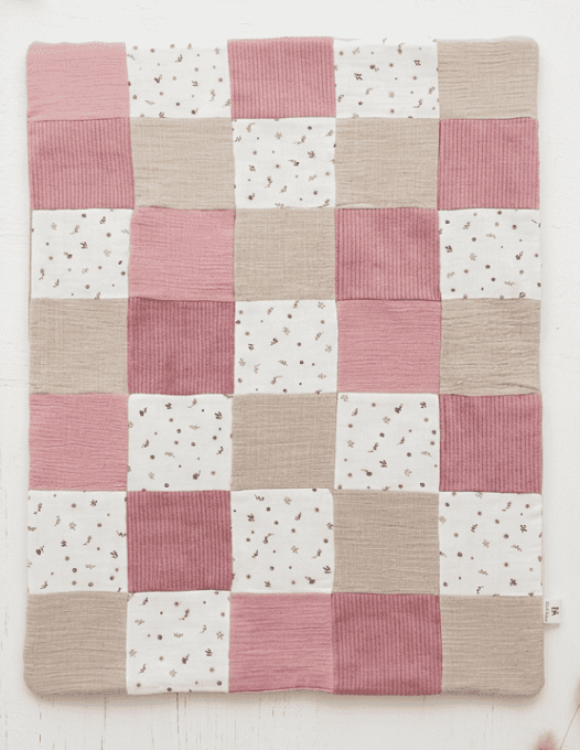 Couverture en patchwork 90x66 cm