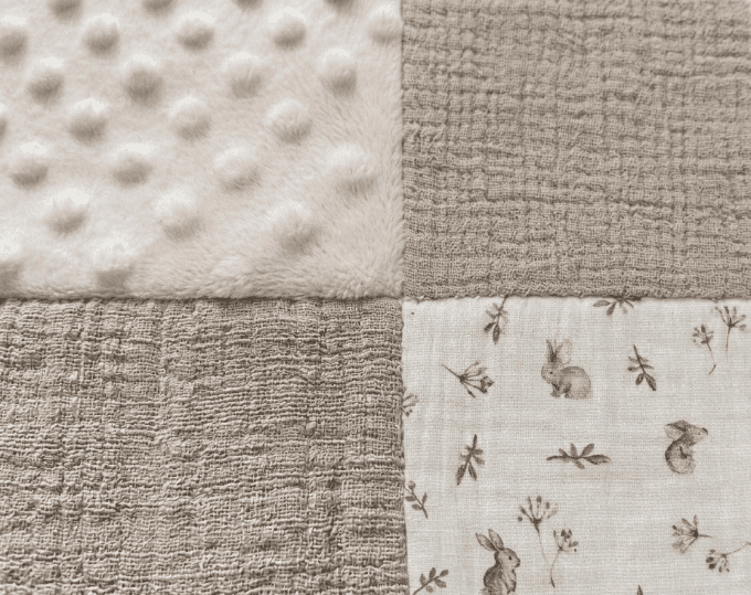 Couverture en patchwork 90x66 cm