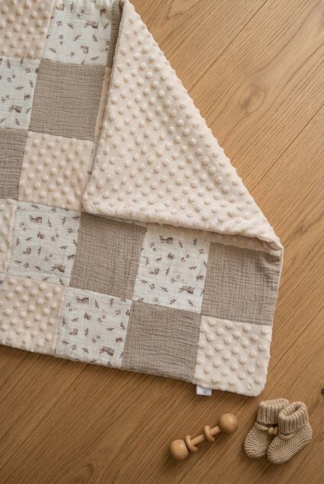 Couverture en patchwork 90x66 cm