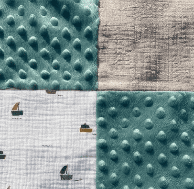 Couverture en patchwork 90x66 cm