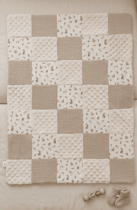 Couverture en patchwork 90x66 cm